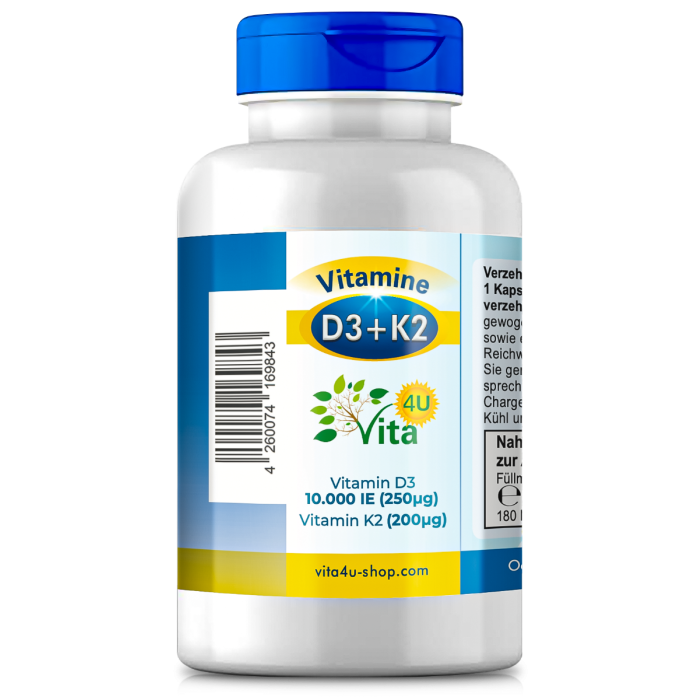 Vitamin D3 + K2 Depot | D3 10000 IE + K2 200μg