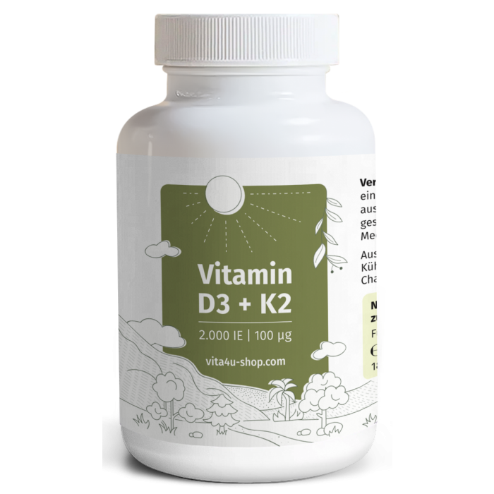 Vitamin D3 2000 I.E. mit 100 μg Vitamin K2