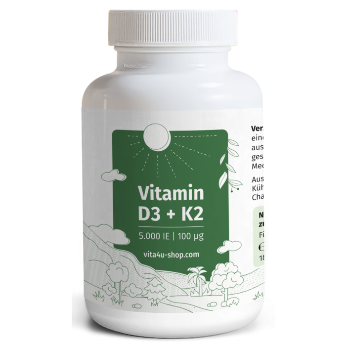 Vitamin D3 5000 I.E. mit 100 μg Vitamin K2