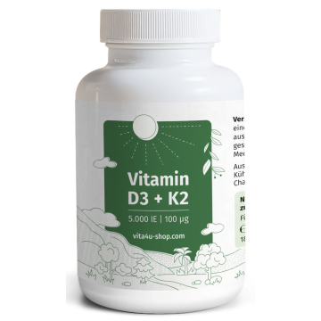 Vitamin D3 5000 I.E. mit 100 μg Vitamin K2